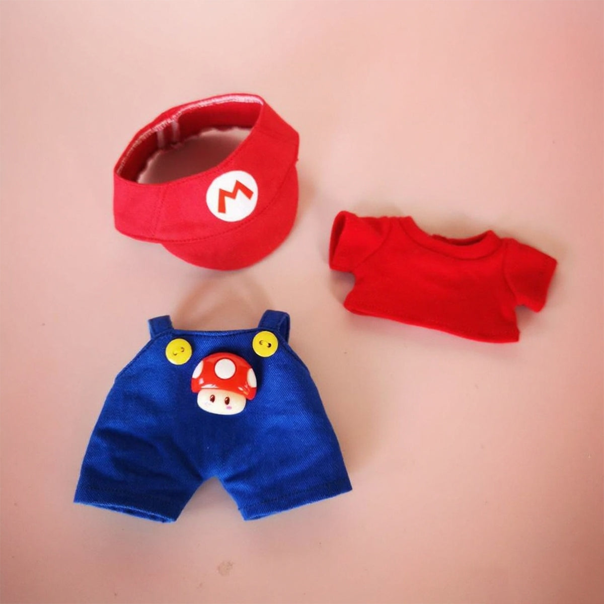 Labubu fashion clothes-"It's-a me, Mario'' theme clothing