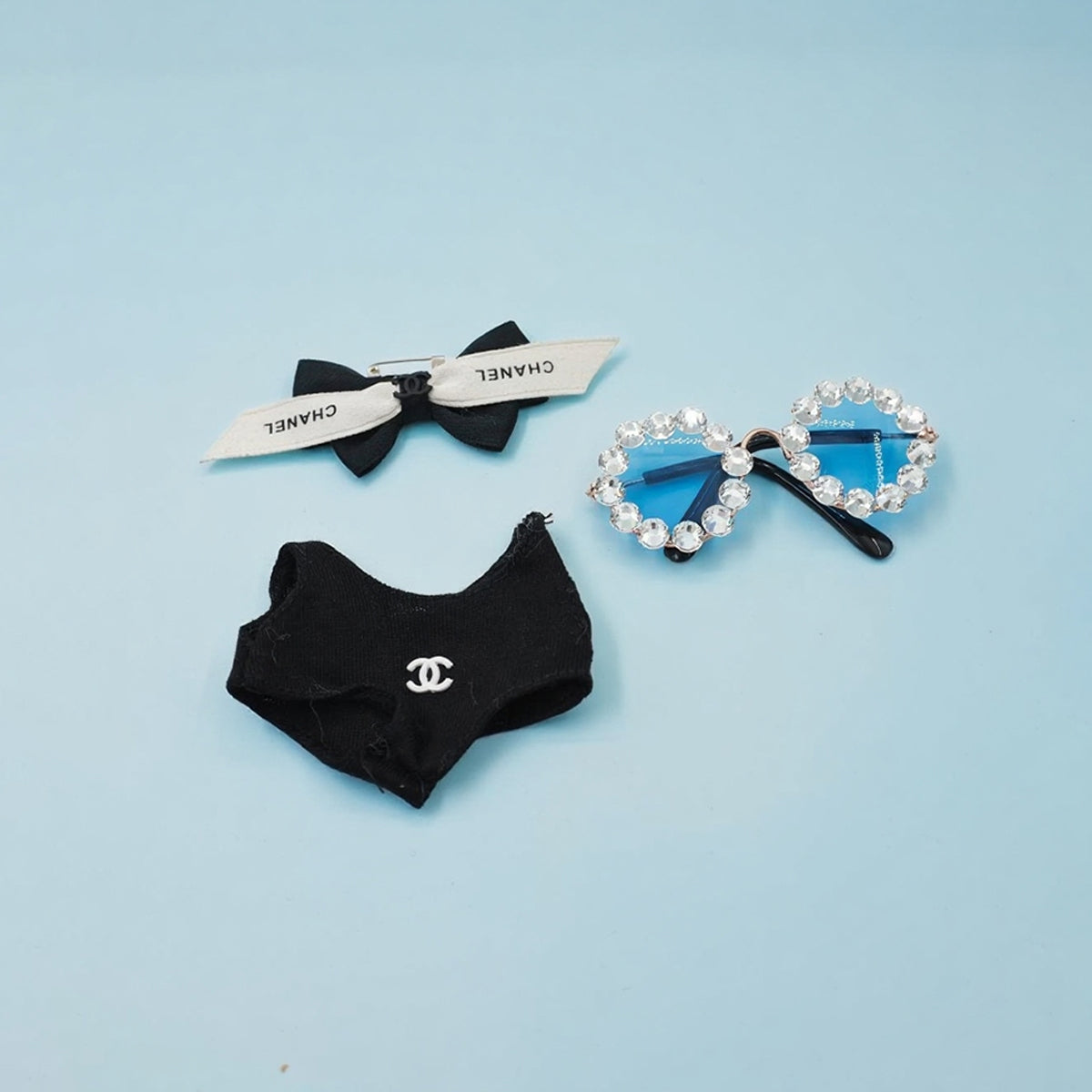 Labubu Fashion Clothing-Summer Bikini Set (with Sunglasses)