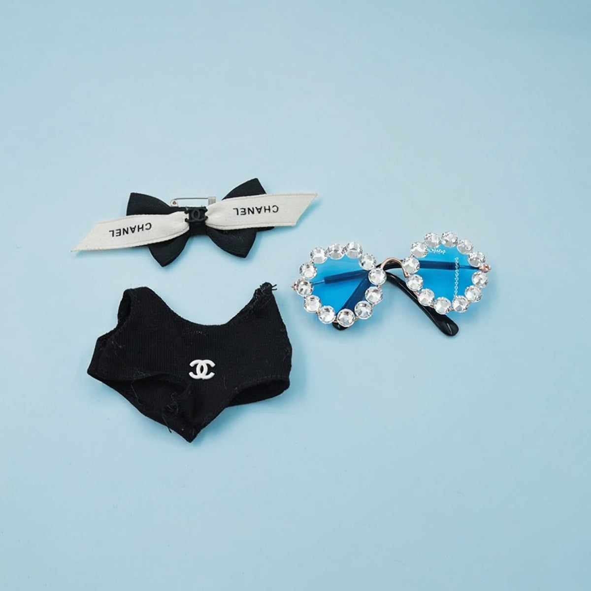 Labubu Fashion Clothing-Summer Bikini Set (with Sunglasses)