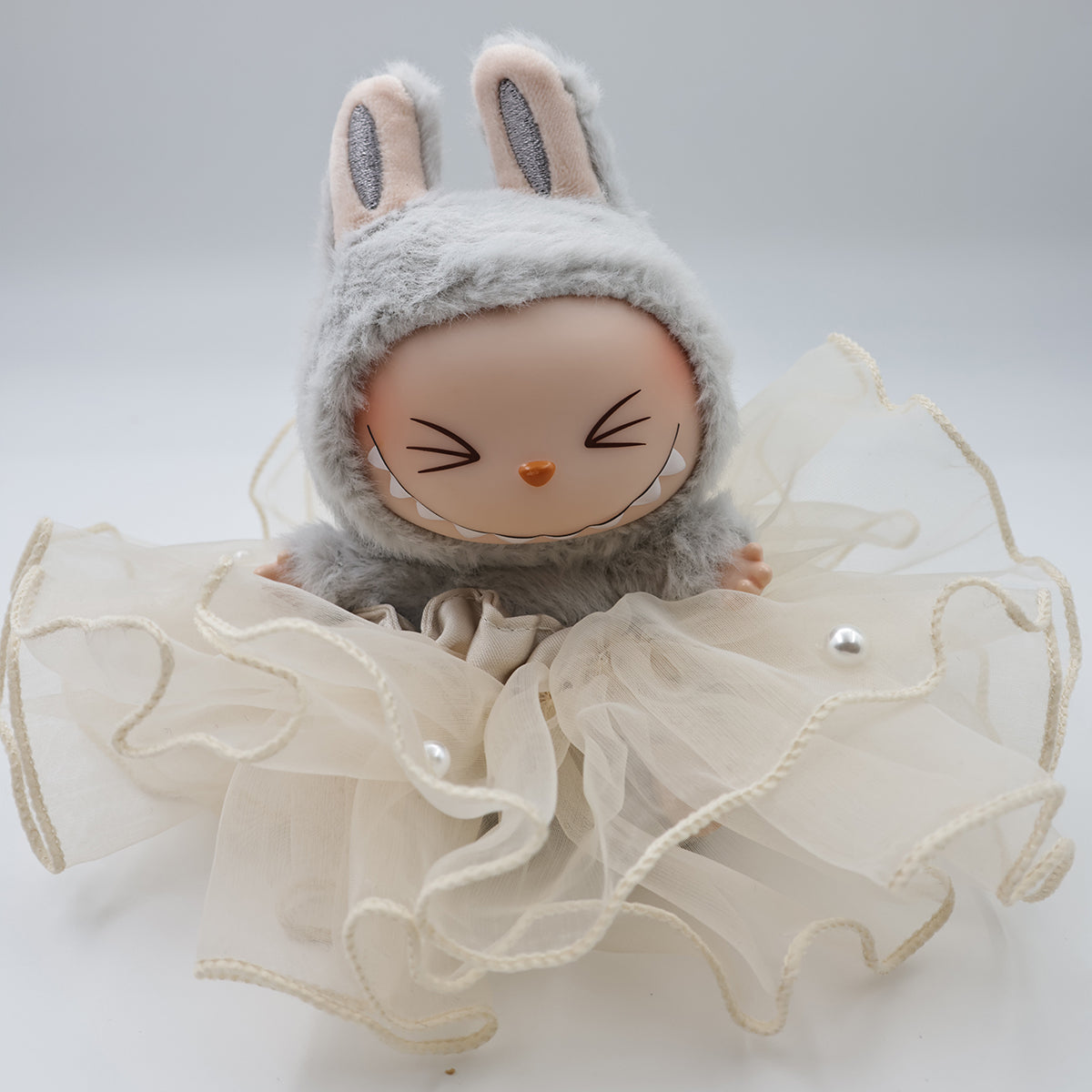 Labubu Fashion-Pearl Organza Dress
