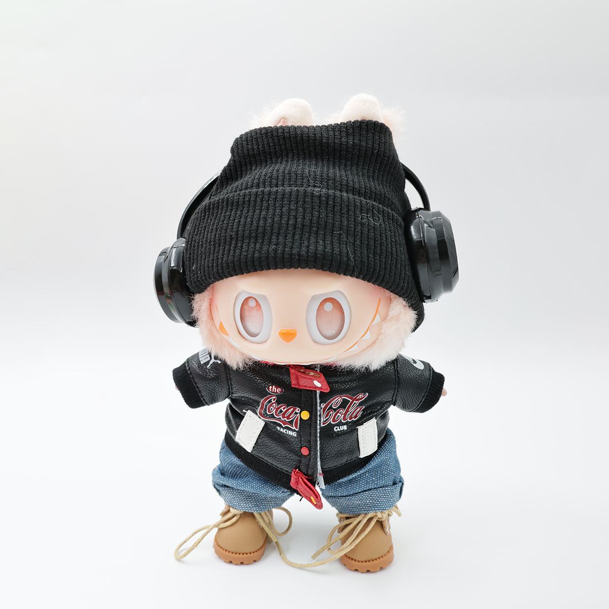 Labubu Fashion Cool Motorcycle Style Five-Piece Set