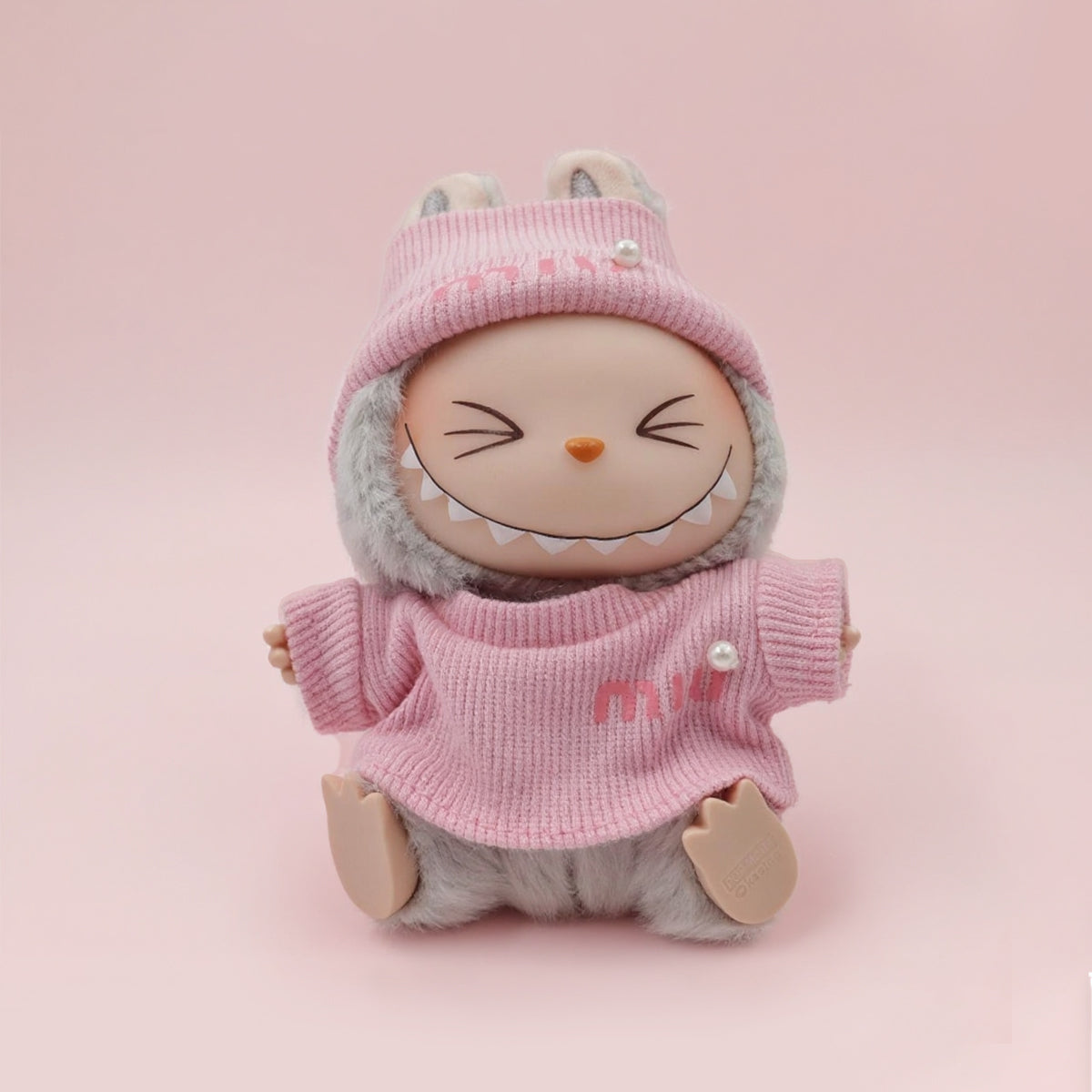 Labubu Fashion Miu-Haute Pink 2-Piece Set (Dress and Hat)
