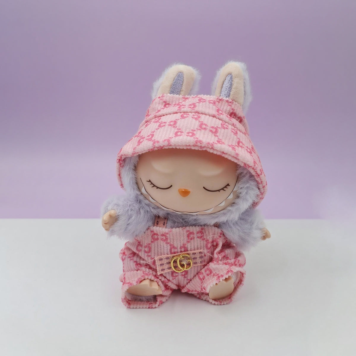 Labubu Fashion G-Haute Pink 2-Piece Set (Clothes and Hat)