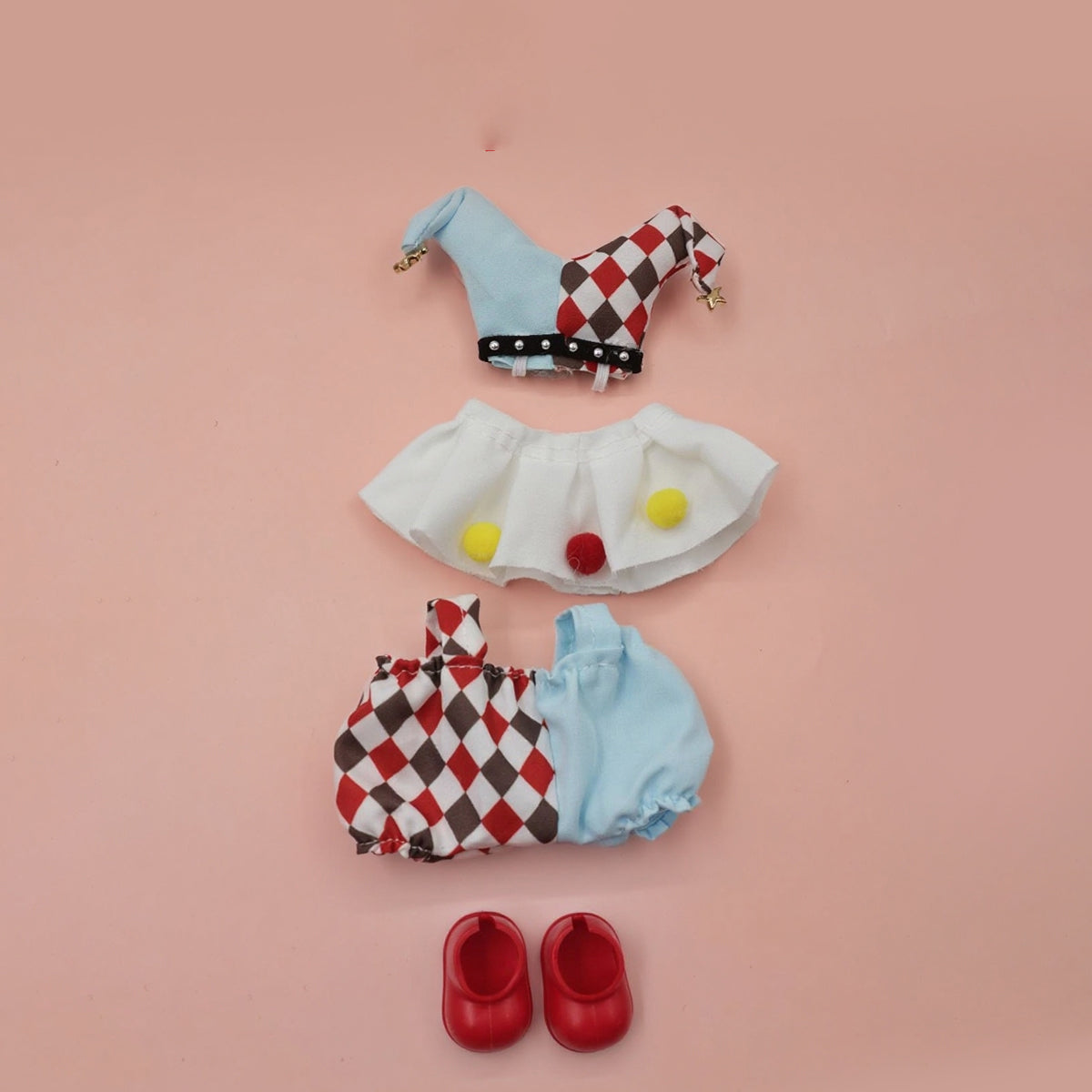 Labubu Fashion - Macaron Colored Circus Clown Outfit