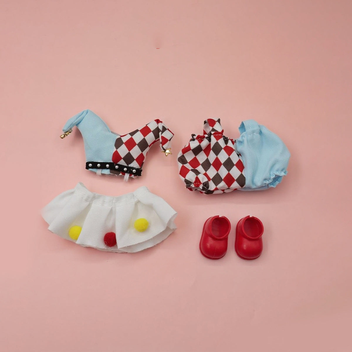 Labubu Fashion - Macaron Colored Circus Clown Outfit