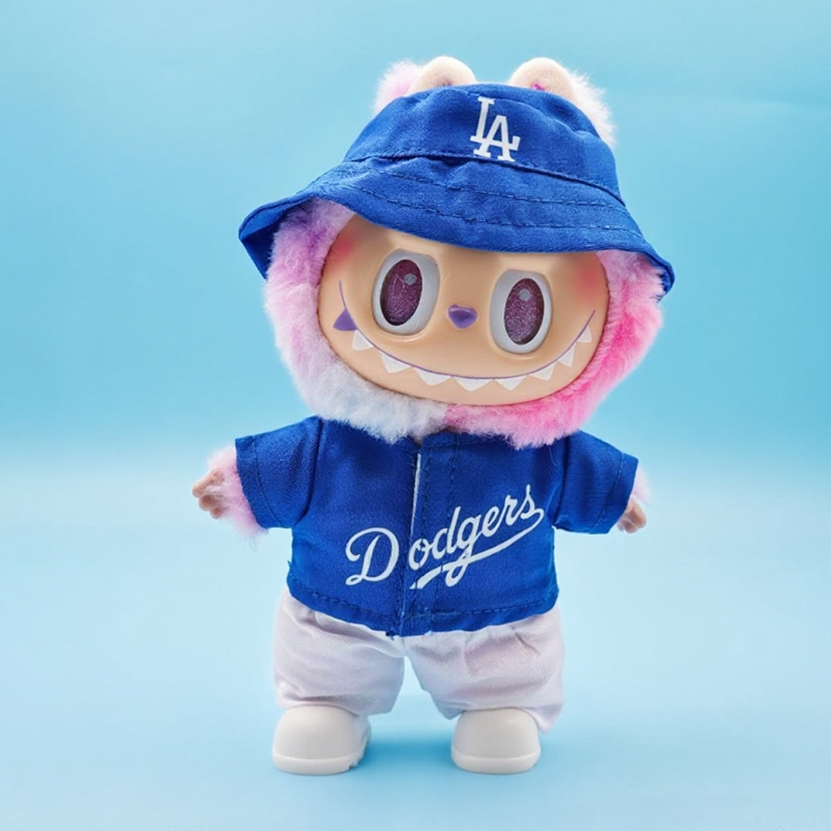 Labubu doll clothes Los Angeles baseball jersey set (clothes, hats, shoes)