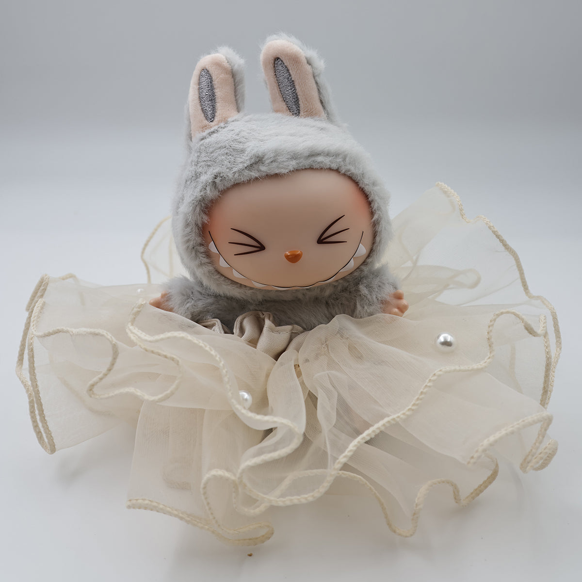 Labubu Fashion-Pearl Organza Dress