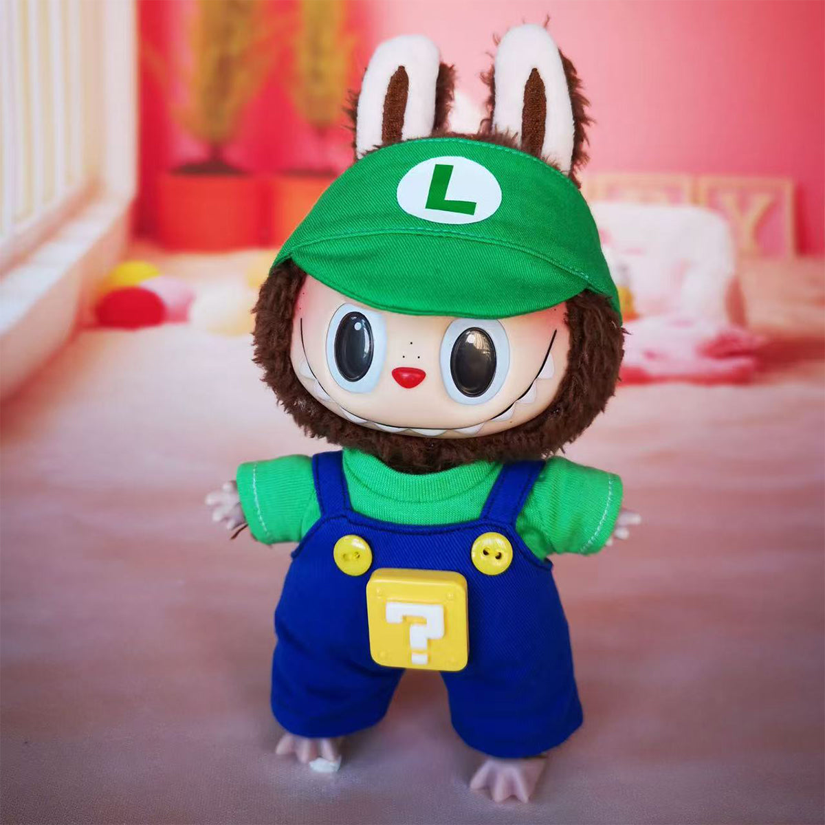 Labubu fashion clothes-"It's-a me, Mario'' theme clothing