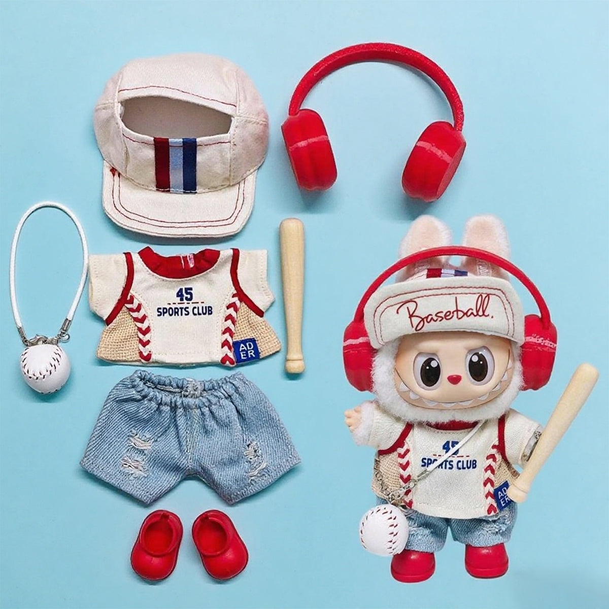 Labubu Fashion Clothing - Baseball Set