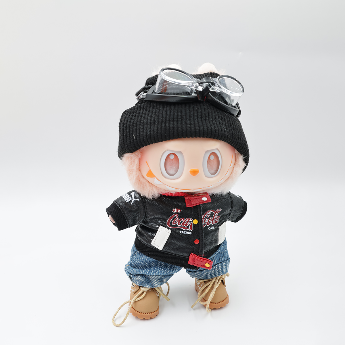 Labubu Fashion Cool Motorcycle Style Five-Piece Set
