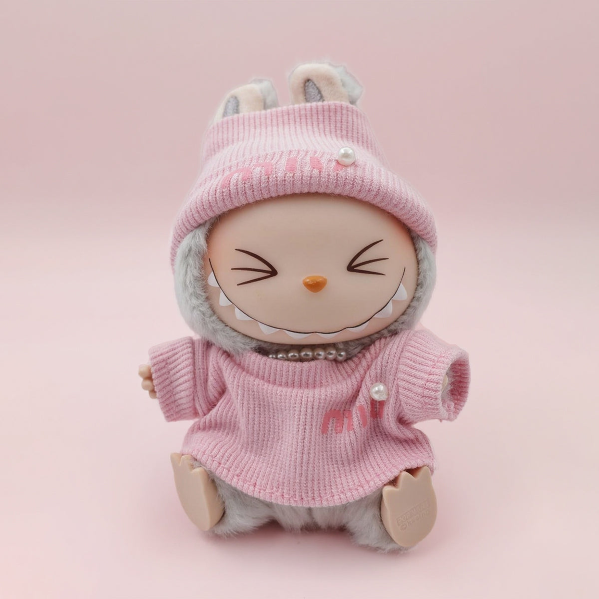 Labubu Fashion Miu-Haute Pink 2-Piece Set (Dress and Hat)