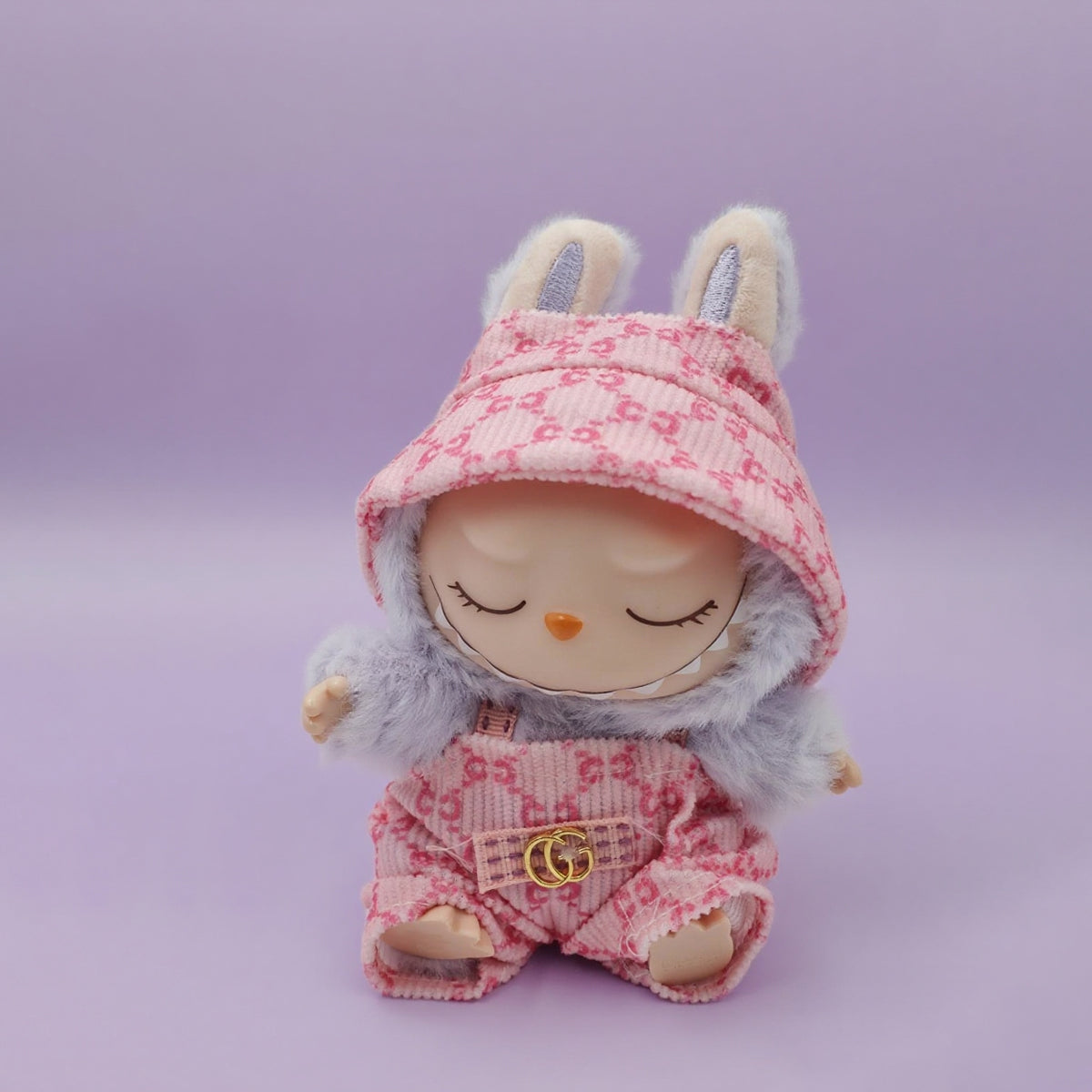 Labubu Fashion G-Haute Pink 2-Piece Set (Clothes and Hat)