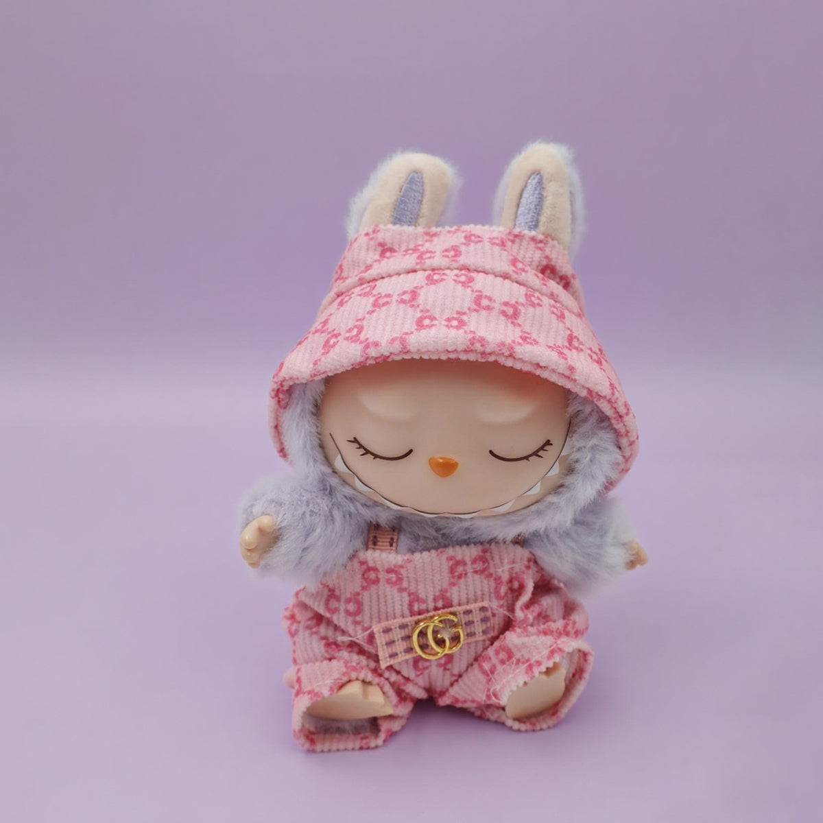 Labubu Fashion G-Haute Pink 2-Piece Set (Clothes and Hat)