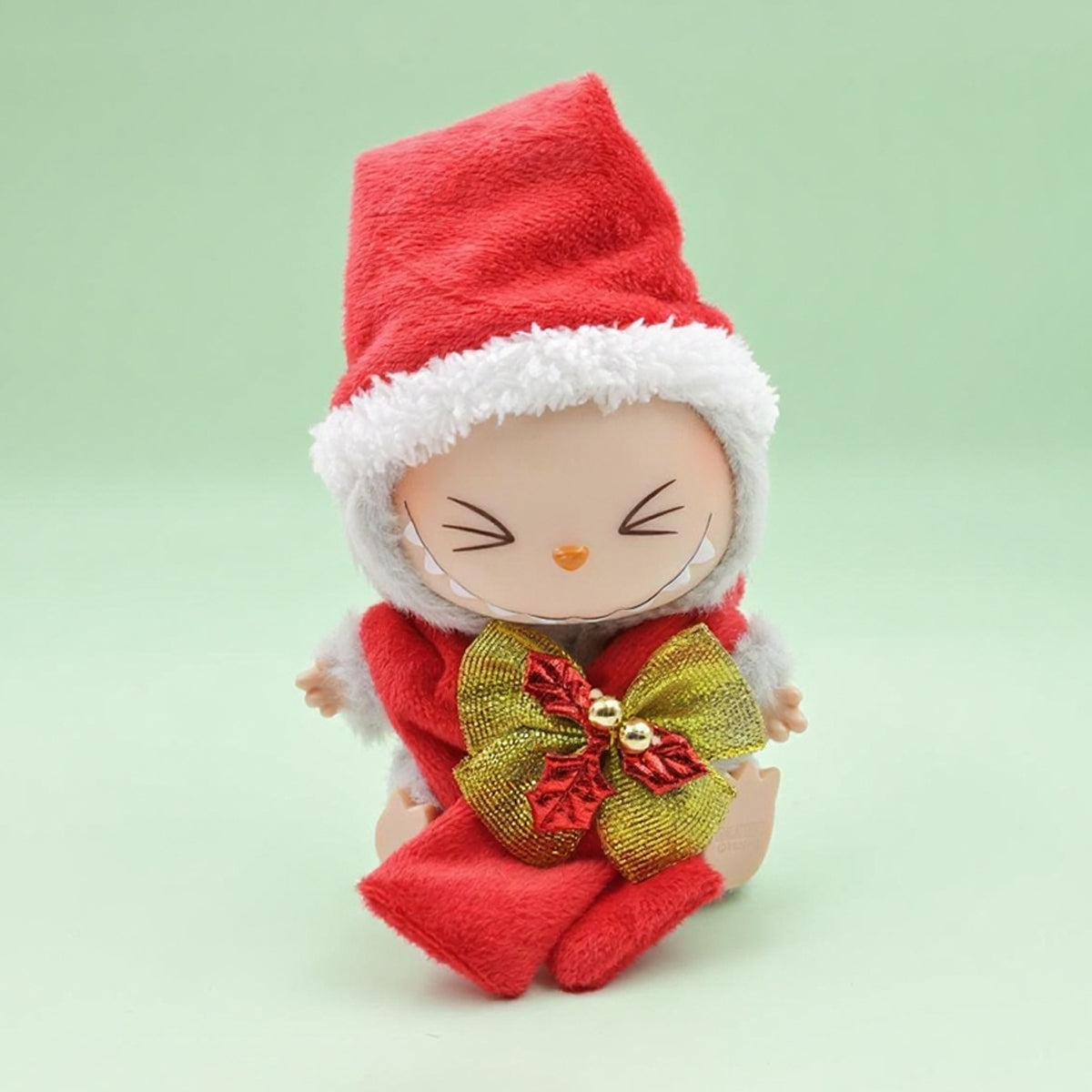 Labubu Fashion Clothing - Christmas Themed Cape and Hat