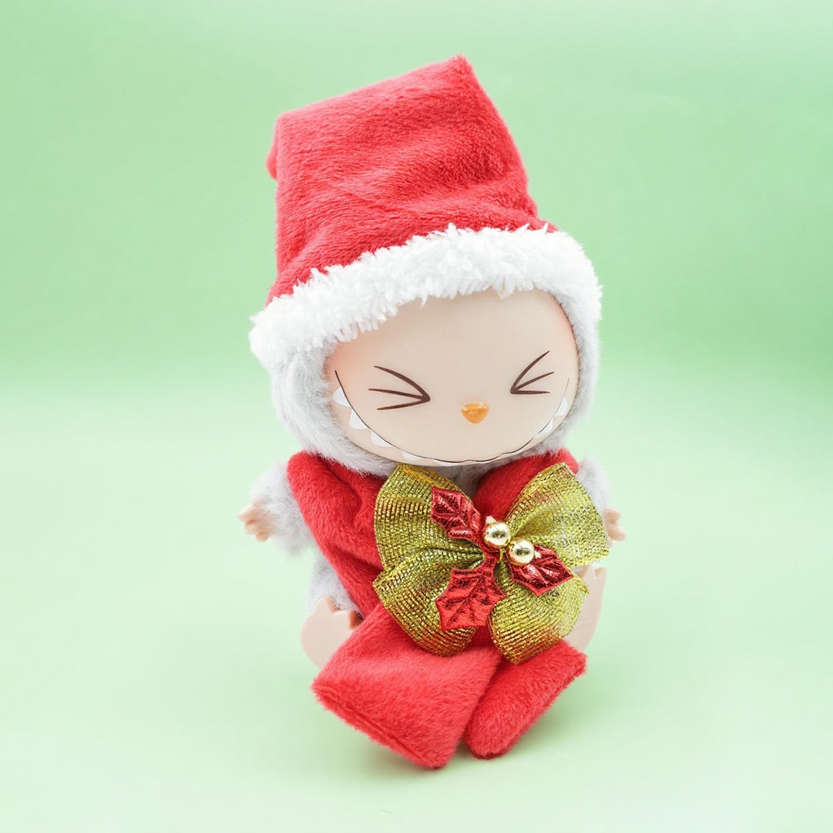 Labubu Fashion Clothing - Christmas Themed Cape and Hat