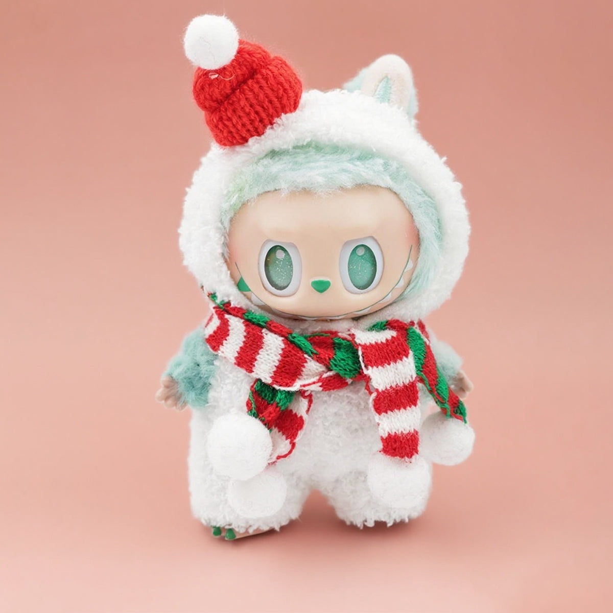 Labubu Fashion Clothing - Christmas Snowman Suit and Scarf