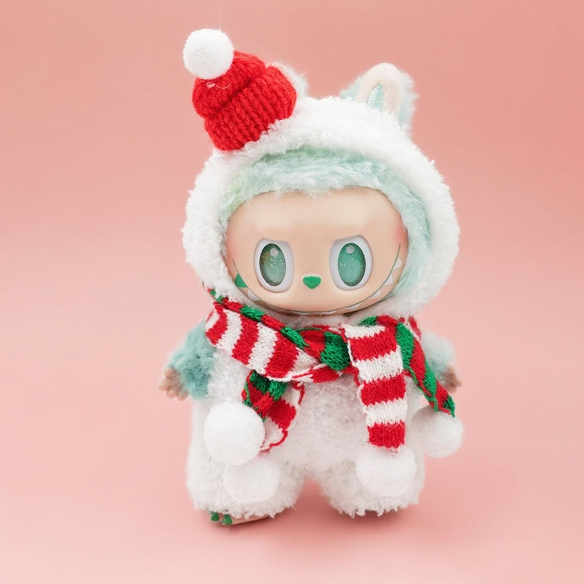 Labubu Fashion Clothing - Christmas Snowman Suit and Scarf