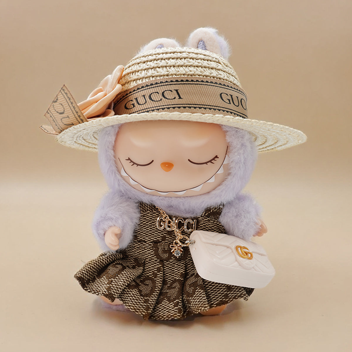 Labubu Fashion GG Style-High-end Set (Clothing, Hat and Bag)